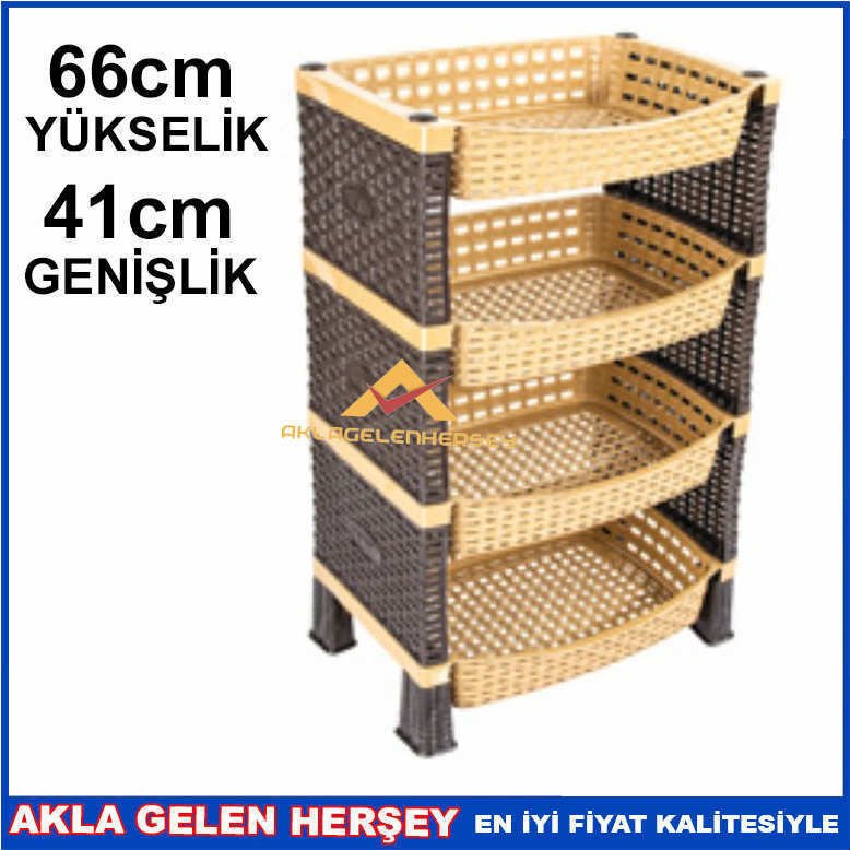 4 KATLI SEBZE MEYVE MUTFAK SEPETİ RADDAN EKO