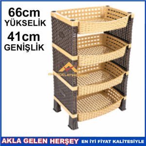 4 KATLI SEBZE MEYVE MUTFAK SEPETİ RADDAN EKO