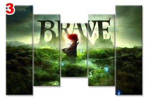 BRAVE 7 STİL 5 PARÇALI KANVAS TABLO