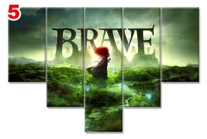 BRAVE 7 STİL 5 PARÇALI KANVAS TABLO