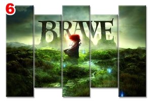 BRAVE 7 STİL 5 PARÇALI KANVAS TABLO