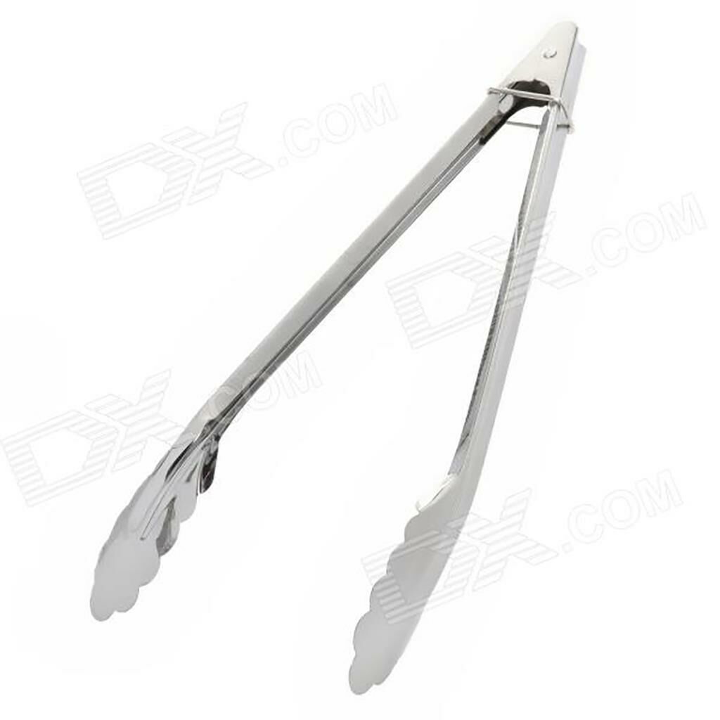 Gümüş Renk Çok Kullanımlı Paslanmaz Çelik Gıda Güvenliği Maşası 29.5 cm