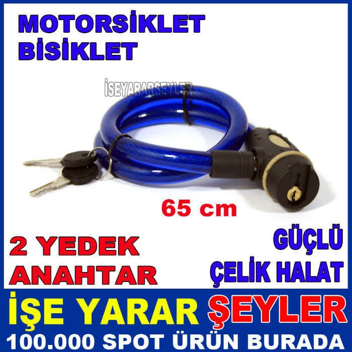PASLANMAZ ÇELİK MOTORSİKLET-BİSİKLET KİLİDİ