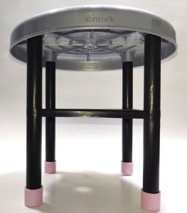 2 adet Gümüş Gri Yuvarlak Duşakabin Banyo Taburesi Sağlam Plastik 100kg Taşır Iş+ev Piknikte Kullanım