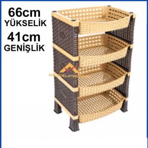 4 KATLI SEBZE MEYVE MUTFAK SEPETİ RADDAN EKO