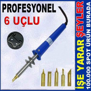 6 YEDEK UÇLU PROFESYONEL AHŞAP YAKMA HAVYASI