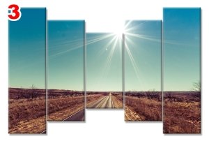 BOS YOL 7 STİL 5 PARÇALI KANVAS TABLO