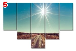 BOS YOL 7 STİL 5 PARÇALI KANVAS TABLO