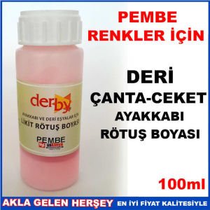 Profesyonel deri boyası, hata kapatıcı deri rötuş boyası,PEMBE RENK DERİ ÇANTA CEKET AYAKKABI RÖTUŞ BOYASI