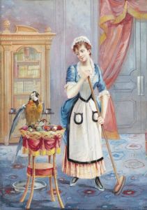 AHŞAP ÇERÇEVELİ CANVAS TABLO RESSAMLAR1176 40x30