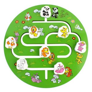 Çocuklar için ahşap labirent hayvan Yön bulmaca çocuk oyuncak karikatür hayvan labirent yuvarlak labirent bebek oyuncakları
