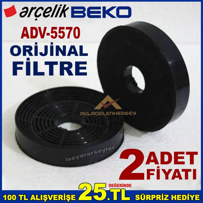 ARÇELİK BEKO ADV 5570 ANKASTRE DAVLUMBAZ FİLTRESİ 5570 ASPİRATÖR KARBON FİLTRE