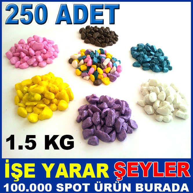 SARI RENK DEKORATİF RENKLİ AKVARYUM ÇAKIL TAŞI