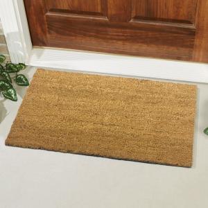 17mm Kalınlıkta PVC Tabanlı Sık Dokunmuş Koko Kıl Paspası 40x70cm Kapı Önü Paspası