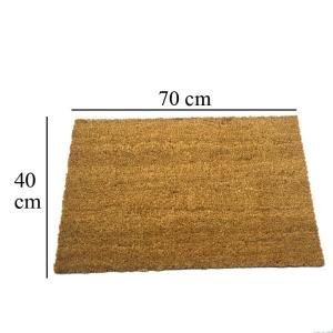 17mm Kalınlıkta PVC Tabanlı Sık Dokunmuş Koko Kıl Paspası 40x70cm Kapı Önü Paspası