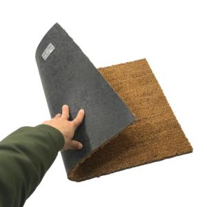 17mm Kalınlıkta PVC Tabanlı Sık Dokunmuş Koko Kıl Paspası 40x70cm Kapı Önü Paspası