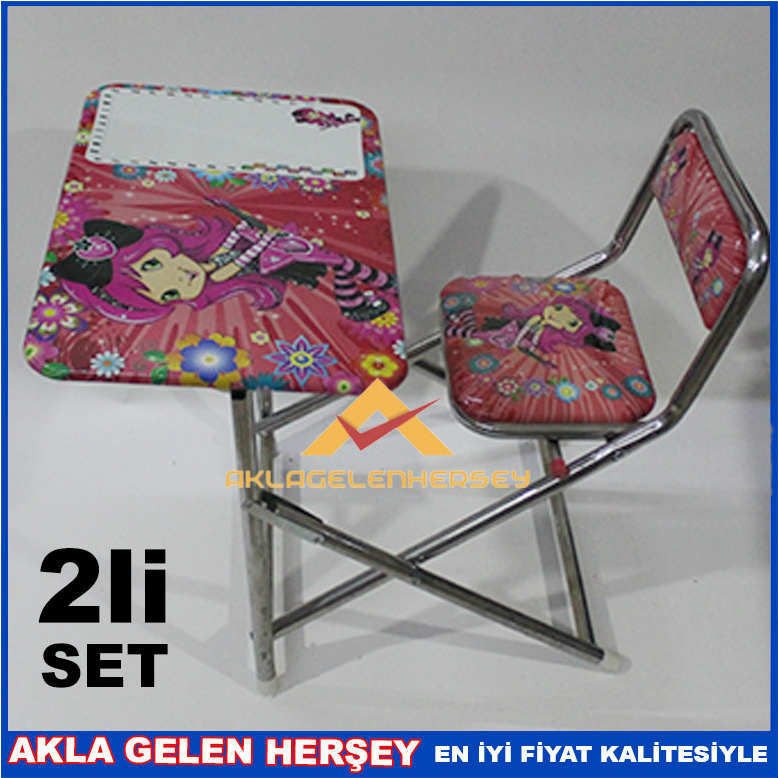 KATLANIR ÇOCUK ÇALIŞMA MASASI SETİ GİTARİST KIZ