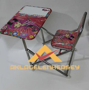 KATLANIR ÇOCUK ÇALIŞMA MASASI SETİ GİTARİST KIZ