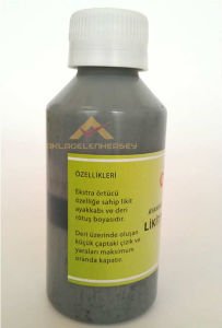 Profesyonel deri boyası, hata kapatıcı deri rötuş boyası,KOYU GRİ DERİ ÇANTA CEKET AYAKKABI RÖTUŞ BOYASI