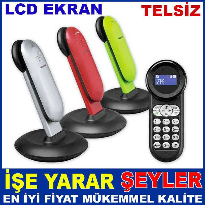 ŞIK GÖRÜNÜMLÜ PİLLİ LCD EKRAN TELSİZ TELEFON
