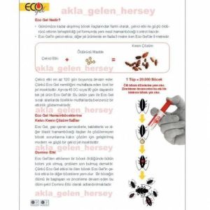 HAMAMBÖCEĞİ ve KARINCA YOK EDİCİ İNSEKTİSİT HAŞERE İLACI JEL 1