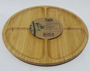 25x25x2.1 Ebatlarında Balsa Group Yuvarlak Şekilde Bambu Sunum Tahtası