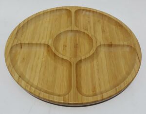 25x25x2.1 Ebatlarında Balsa Group Yuvarlak Şekilde Bambu Sunum Tahtası