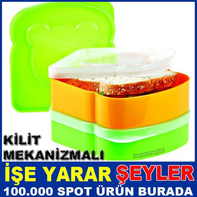 KİLİT MEKANİZMALI KAPAKLI SANDVİÇ SAKLAMA KABI