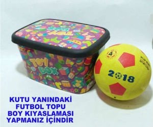 TOY BOX 37x26cm TÜM ÇEVRESİ ve KAPAĞI DESENLİ OYUNCAK KUTUSU ÇOK AMAÇLI SAĞLAM MALZEME KUTUSU