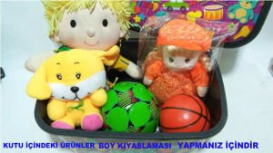 TOY BOX 37x26cm TÜM ÇEVRESİ ve KAPAĞI DESENLİ OYUNCAK KUTUSU ÇOK AMAÇLI SAĞLAM MALZEME KUTUSU