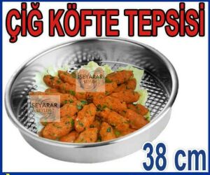 PASLANMAZ BÜYÜK BOY ÇİĞ KÖFTE TEPSİSİ 38cm