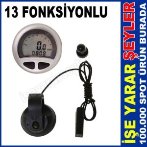 13 FONKSİYONLU BİSİKLET KM HIZ YOL BİLGİSAYARI