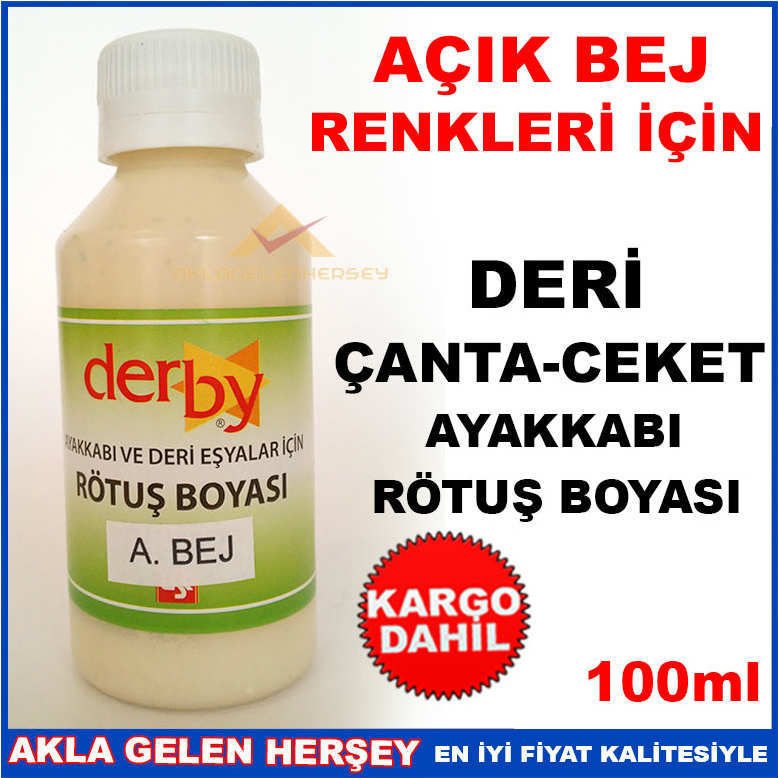 AÇIK BEJ DERİ ÇANTA CEKET AYAKKABI RÖTUŞ BOYASI