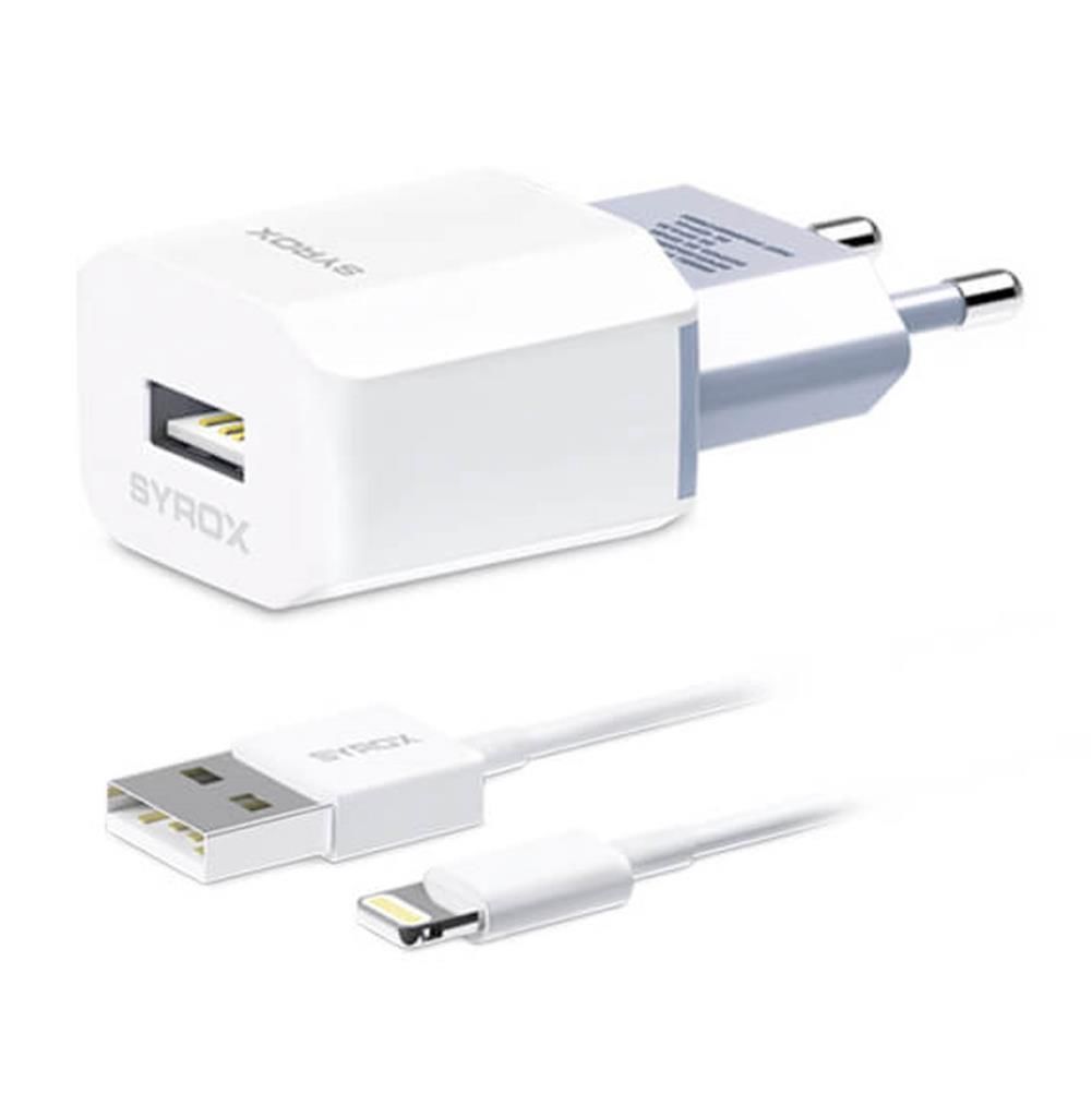 Syrox 1.6 Amper Micro Usb Hızlı Şarj Cihazı ve Data Kablosu Iphone şarj Seti J46