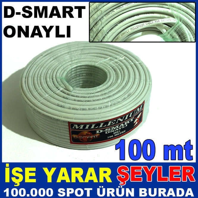 100mt ORJİNAL D-SMART ONAYLI UYDU ANTEN KABLOSU