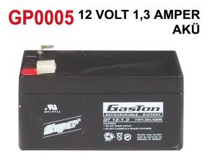 Gaston Bakımsız Kuru Akü 12V 1.3Ah Kaliteli ve Garantili Şarj Edilebilir Akü