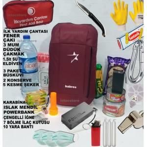 İlk Yardım Seti ile Yaşam için Acil 200 parça Deprem Çantası Herkes için Gerekli Yaşamsal Ürünler