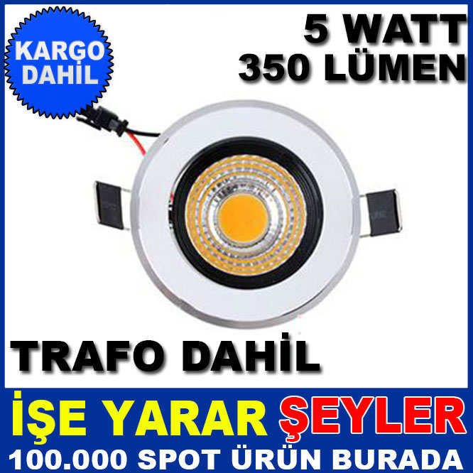 KROM ÇERÇEVELİ LED 5 WATT TAVAN ARMATÜRÜ KD