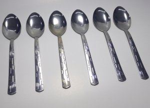 6 adet Yemek Kaşığı Seti Paslanmaz Çelik Safir 20cm Ucuz Md Kaşık Günübirlik için ideal Sofra Seti