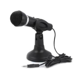 YW-30 Masaüstü El Mikrofonu Kondenserli Tripod Ayaklı 3.5mm Jack 1.6m Kablo Uzunluğu 196 gr Ağırlık