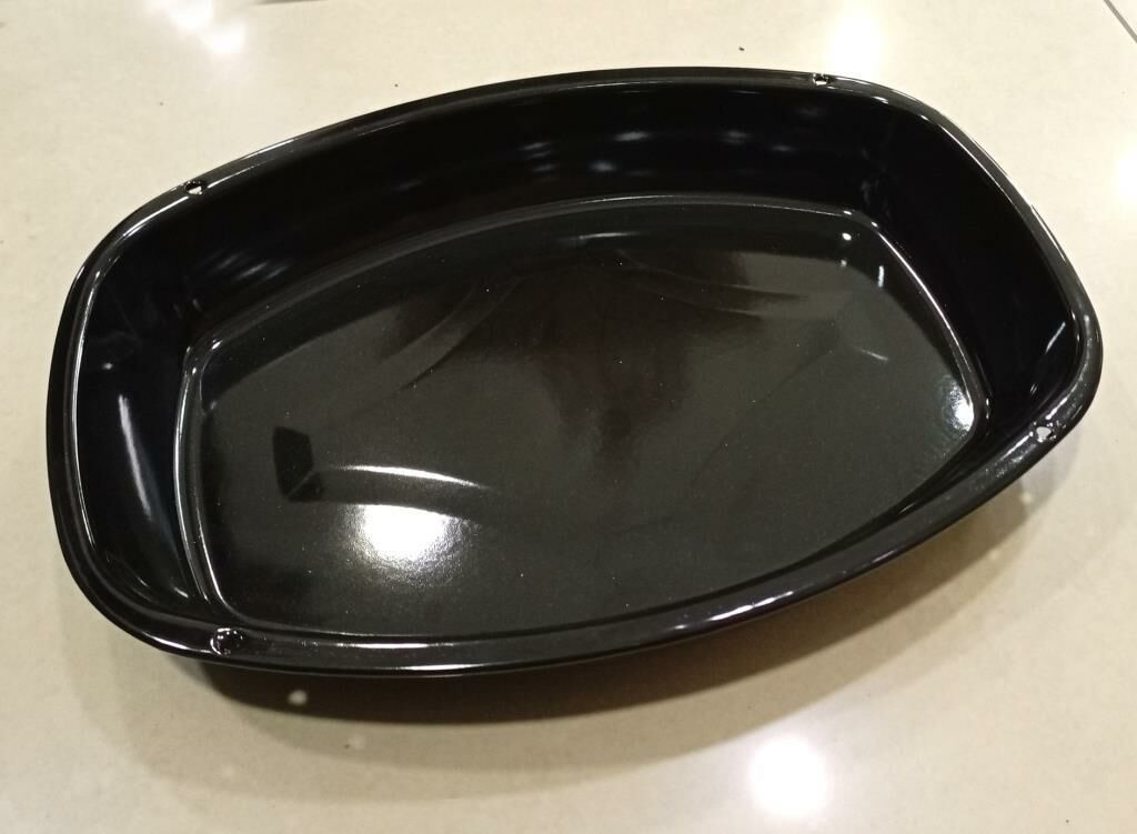 36x26cm Oval Emaye Fırın Tepsisi Siyah İç Dış Yüzeyi Sağlıklı Kaliteli Çinko Elips Börek Tepsisi N28