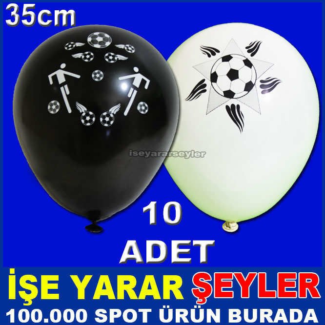 BEYAZ ve SİYAH RENKLERDE 10 ADET BALON