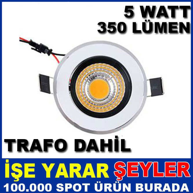 KROM ÇERÇEVELİ LED 5 WATT TAVAN ARMATÜRÜ