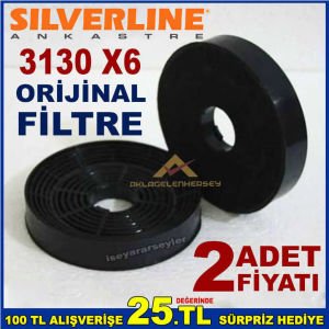 SILVERLINE 3130 X6 ANKASTRE DAVLUMBAZ FİLTRESİ SILVERLINE 3130 X6 ASPİRATÖR KARBON FİLTRE