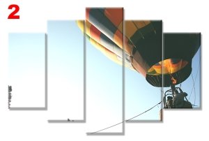 BALONLA SEYAHAT 7 STİL 5 PARÇALI KANVAS TABLO