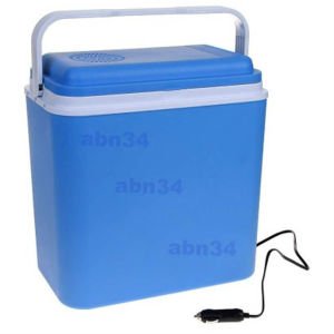 24 Litre Araç İçi Buzluk,12V Oto Buzdolabı Taşınabilir Araç Termosu, Çakmaklık Girişli Araba Buzluğu