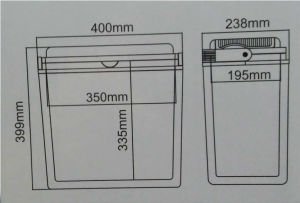 24 Litre Araç İçi Buzluk,12V Oto Buzdolabı Taşınabilir Araç Termosu, Çakmaklık Girişli Araba Buzluğu
