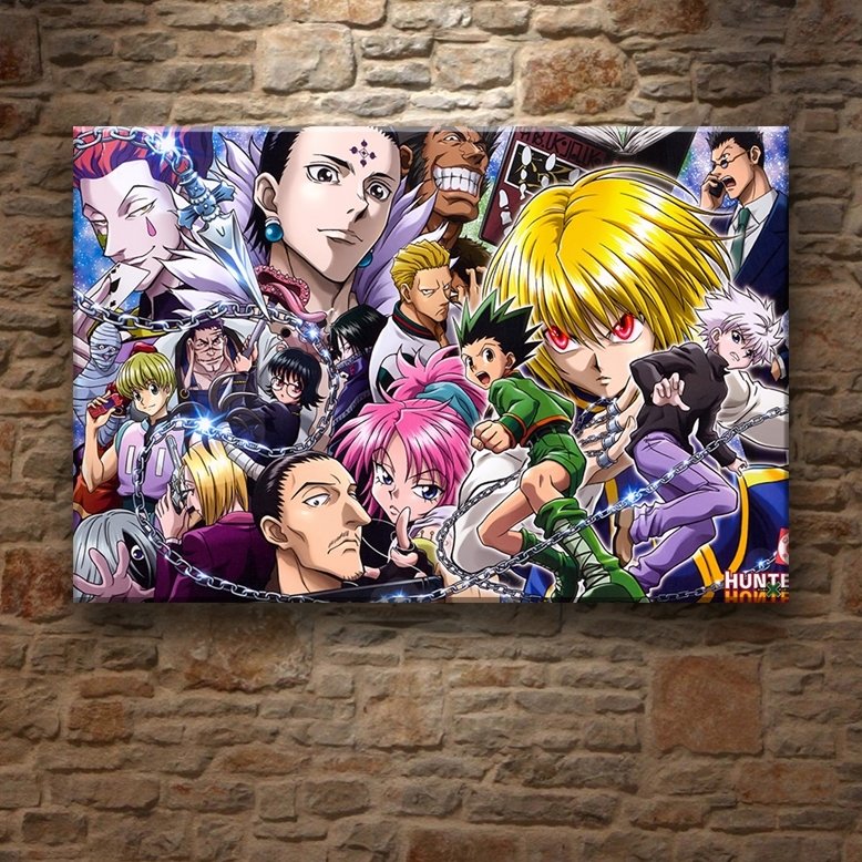 HUNTERXHUNTER POSTER 7 değişen ölçü ORİJİNAL KANVAS TABLO