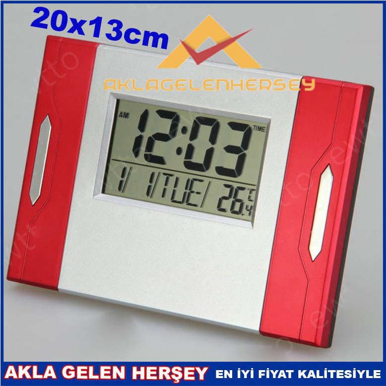 LCD EKRANLI OTOMATİK DİJİTAL DUVAR MASA SAATİ