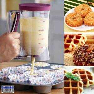 Batter Dispenser Ölçekli Otomatik Hamur Dağıtıcı Pasta-Kek Süsleyici Kolay Pancake Yapma Makinesi